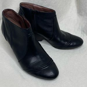 Camper black partial wedge heeled booties size 39